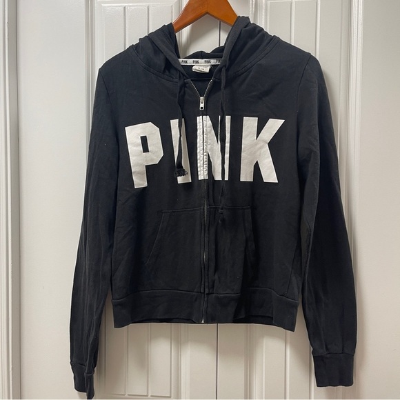 VS PINK Zip-Up Hoodie Black - M - Picture 3 of 10